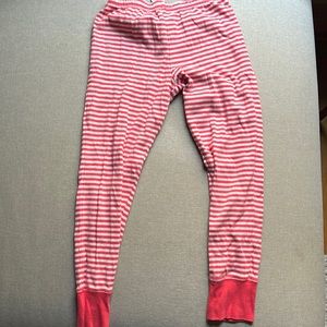 Red and white striped kids pajamas